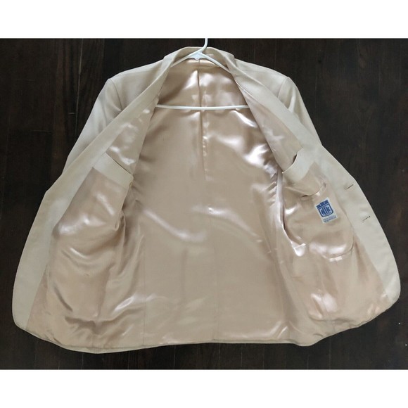 Vintage Men’s Suit Jacket by NIK Konfecija 1960s Made In Zagreb Yugoslavia Cream - Picture 8 of 16